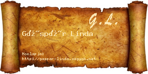 Gáspár Linda névjegykártya